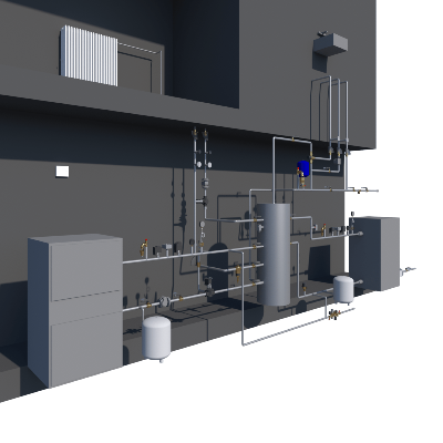 image Centrale Termica con caldaie a biomasse e a combustibili tradizionali con produzione Acqua Calda Sanitaria in Centrale Termica